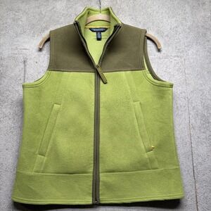 American‎ Eagle Fleece Vest Zip Front Olive Green Outdoors Gorpcore Medium